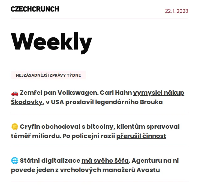 CzechCrunch: přehled zpráv – leden 2026 | Nuslet.cz