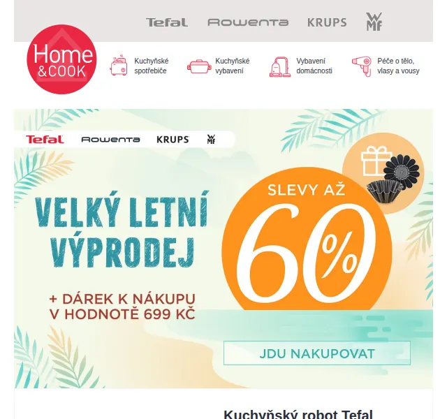 Home & Cook: Mega sleva až -60 % na Tefal a Rowenta – červen 2026 | Nuslet.cz