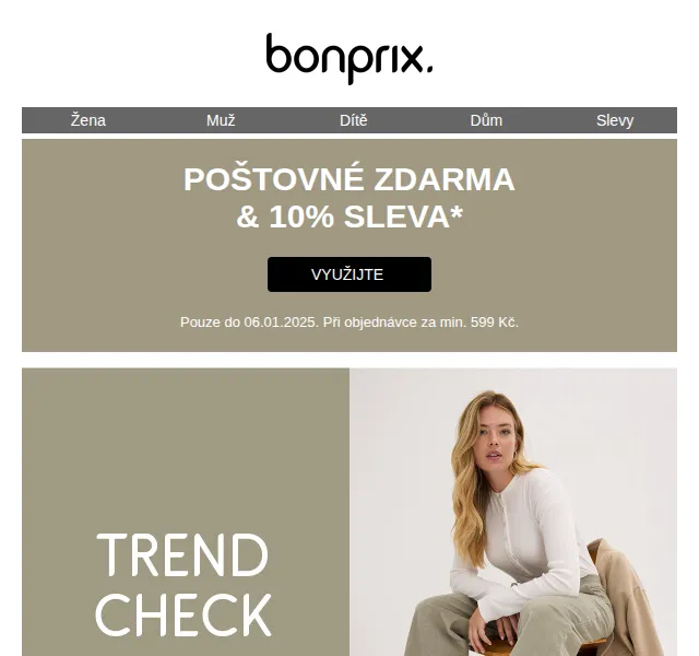 bonprix: 10% sleva + poštovné zdarma – červen 2026 | Nuslet.cz