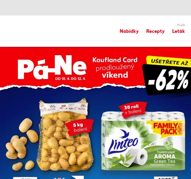 Kaufland: Card víkend – duben 2026 | Nuslet.cz