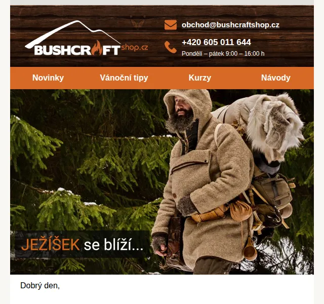Bushcraftshop: 5% sleva pro vás + 5% na charitu – prosinec 2022 | Nuslet.cz