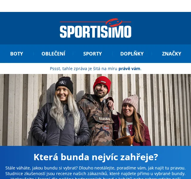 Sportisimo.cz: Zimní bundy a kabáty se slevou až 30 % – červen 2026 | Nuslet.cz