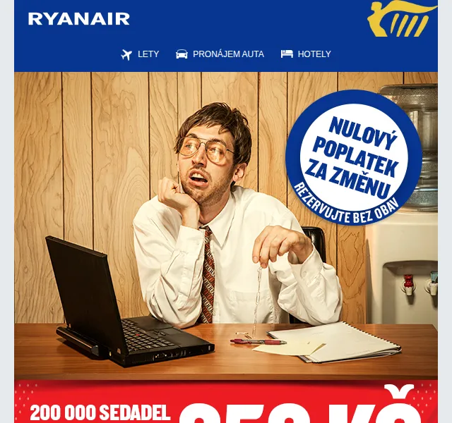 Ryanair: Letenky od 359 Kč – květen 2026 | Nuslet.cz