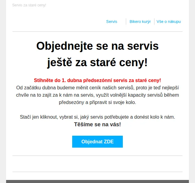 czbikero: Předsezónní servis kol za staré ceny – červen 2026 | Nuslet.cz