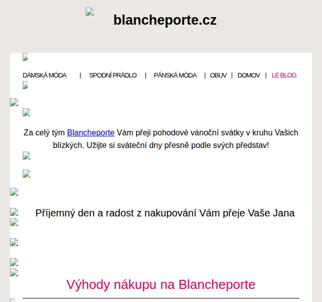 Blancheporte: Vánoční přání a výhody nákupu – červen 2026 | Nuslet.cz