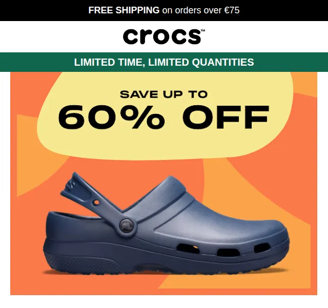 Crocs: Sleva až 60 % a doprava zdarma – červen 2026 | Nuslet.cz