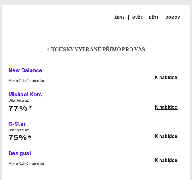 Lounge by Zalando: New Balance, Michael Kors až -77 % – duben 2026