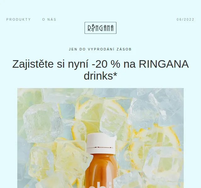 RINGANA: -20 % na drinks a opalovací krémy – červen 2022 | Nuslet.cz