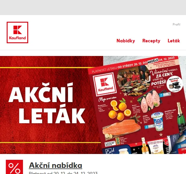 Kaufland: Kapr půlený chlazený 100 g za 18,90 Kč – prosinec 2026 | Nuslet.cz
