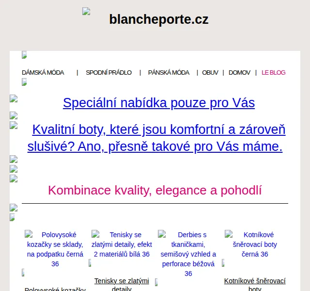 Blancheporte: Podzimní značková obuv od 1 390 Kč – červenec 2026 | Nuslet.cz