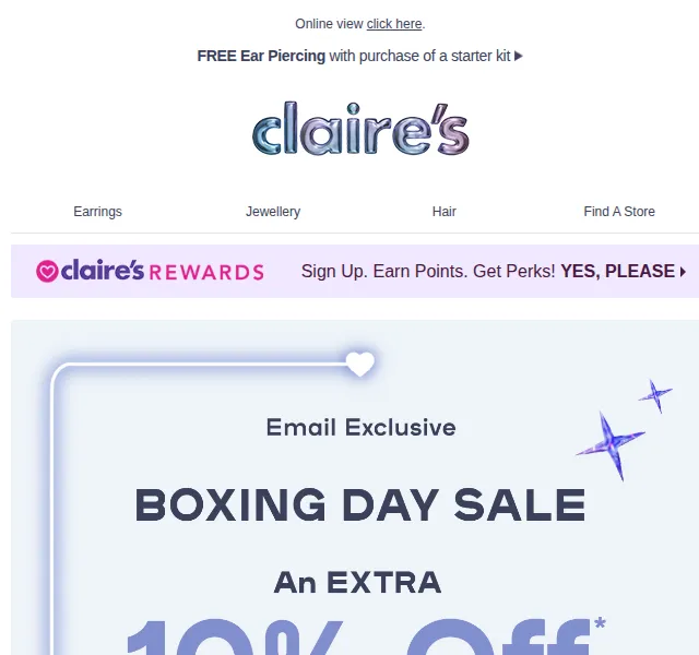 Claire's: extra 10% sleva na výprodej – červen 2026 | Nuslet.cz