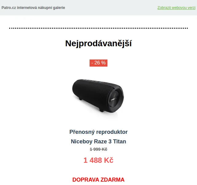Patro.cz: Niceboy Black Friday – sluchátka, hodinky, reproduktory se slevou až 37 % | červen 2026 | Nuslet.cz