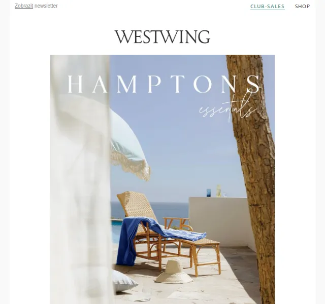Westwing: Kampaň Hamptons v zahradě – červen 2026 | Nuslet.cz