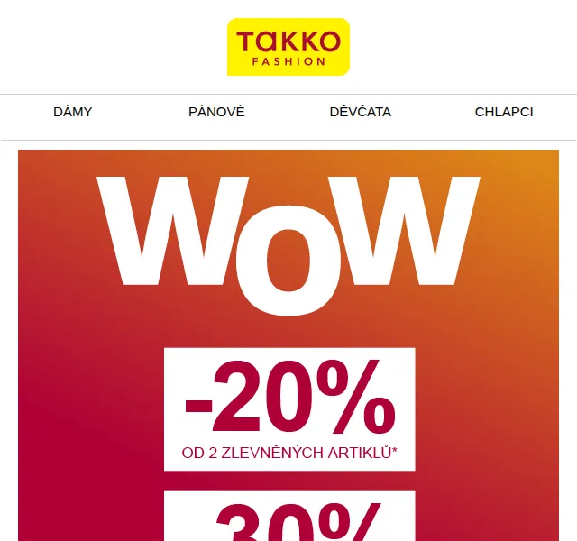 Takko Fashion: až 30% na již zlevněné zboží – červen 2026 | Nuslet.cz