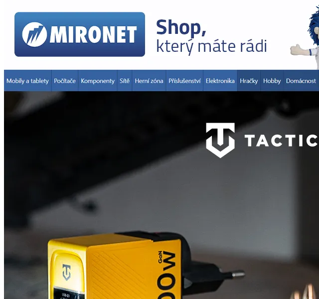 Mironet: Nabíječky Tactical – červen 2026 | Nuslet.cz