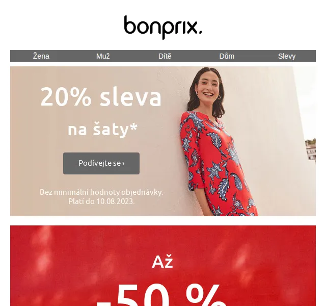 bonprix: 20% sleva na šaty – červen 2026 | Nuslet.cz