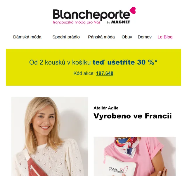 Blancheporte: -30 % na doplňky v uměleckém stylu – červen 2026 | Nuslet.cz