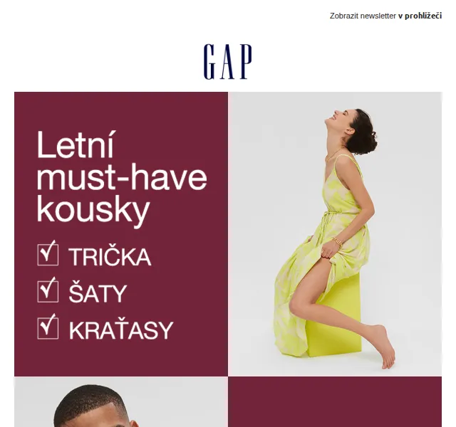 GAPstore.cz: letní must-have kousky se slevou až 50 % – červen 2026 | Nuslet.cz