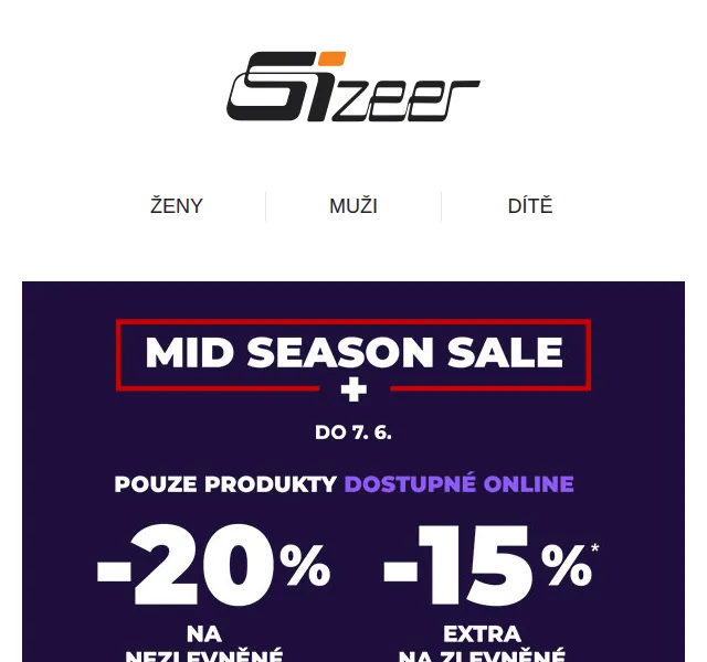 Sizeer: Online but real! -20 % na nezlevněné – červen 2026 | Nuslet.cz