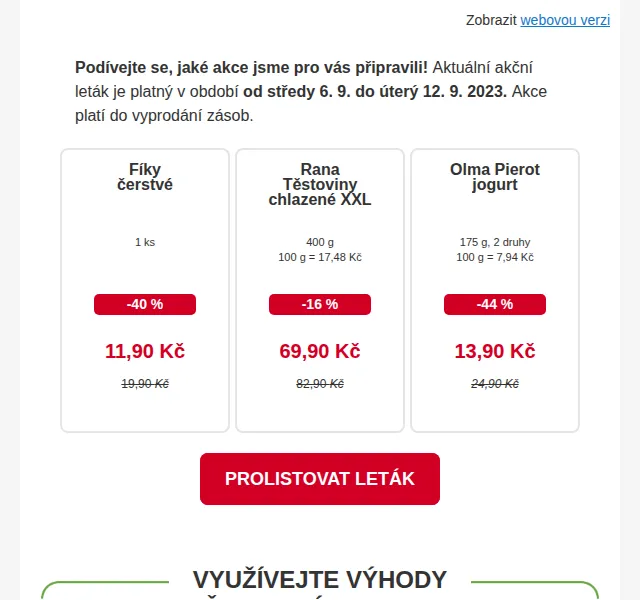 Billa: Akce až -64 % na vybrané produkty – červen 2026 | Nuslet.cz