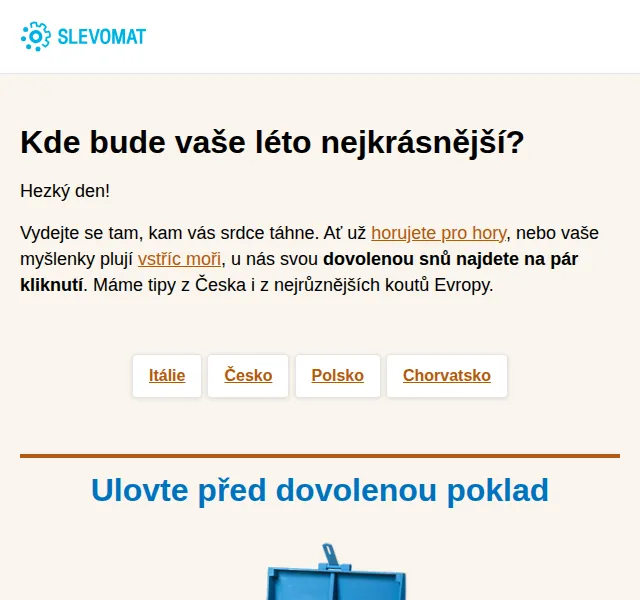 Slevomat: Top letní tipy z Chorvatska, Itálie, ČR i Polska – červenec 2026 | Nuslet.cz