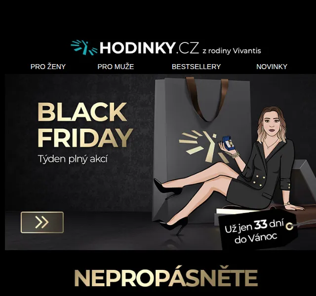 Hodinky.cz: Black Friday sleva s kódem HODINKYBF – červenec 2026 | Nuslet.cz
