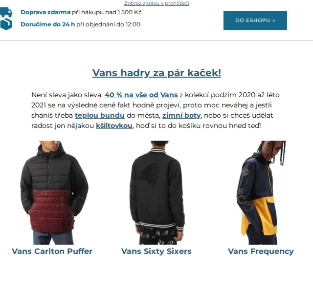 SNOWBOARD ZEZULA: Vans 40% na oblečení a boty – červen 2026 | Nuslet.cz