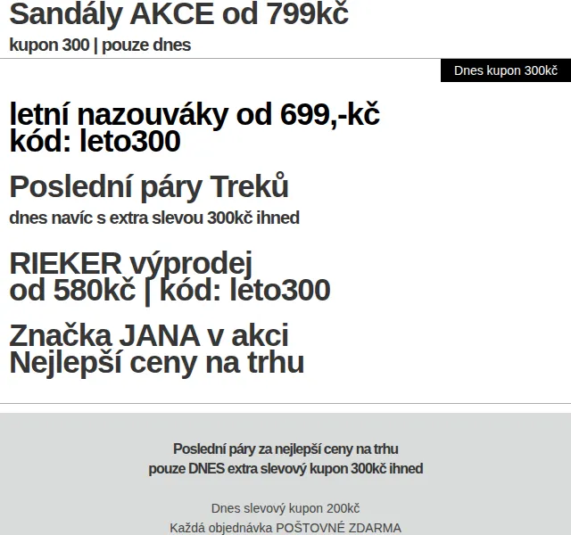 Eliteshoes: Letní výprodej sandálů od 799 Kč – červen 2026 | Nuslet.cz