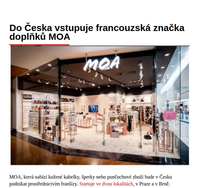 Marketing & Media: MOA vstupuje do Česka, POPAI Day – červen 2026 | Nuslet.cz