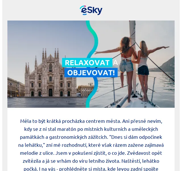 eSky: Lety a zážitky na léto 2026 – Červen 2026 | Nuslet.cz