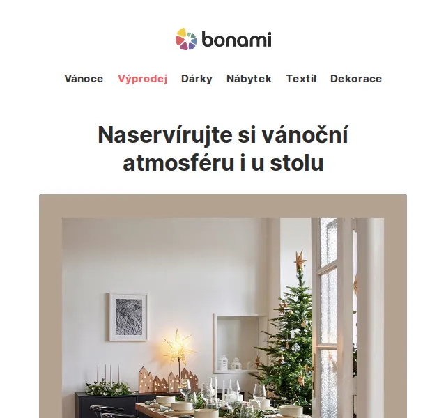 Bonami: vánoční stolování se slevami až 40% – prosinec 2026 | Nuslet.cz