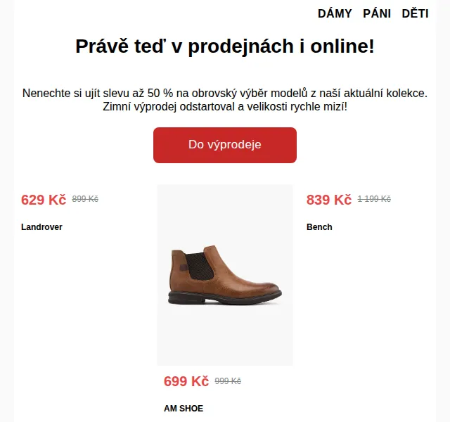 DEICHMANN: Zimní výprodej až 50 % – červen 2026 | Nuslet.cz