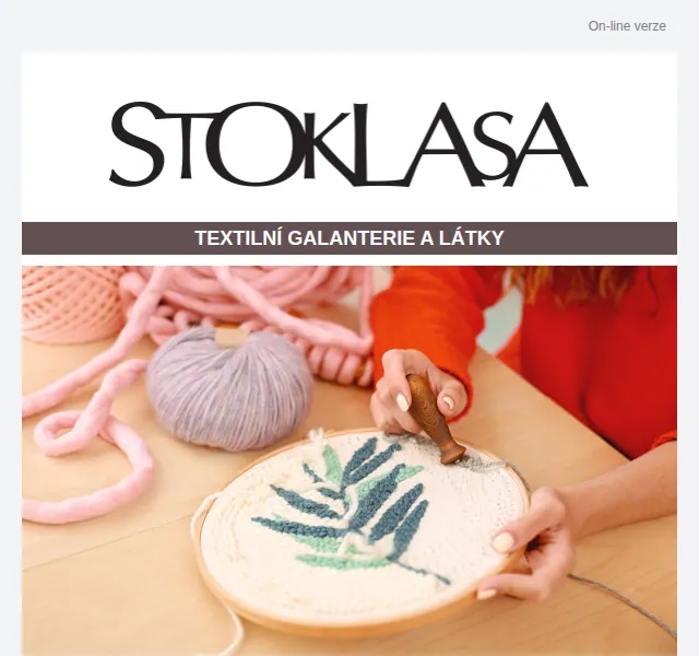 Stoklasa: Vyšívání a textilní galanterie – červen 2026 | Nuslet.cz