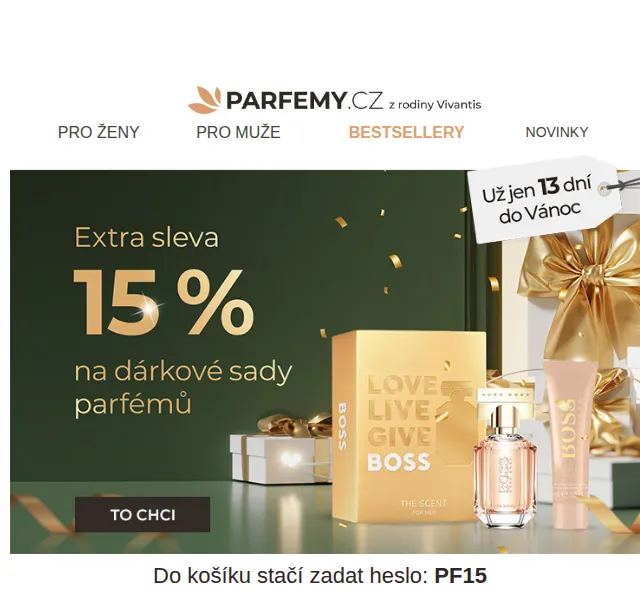 Parfemy.cz: extra sleva 15 % na dárkové sady – červen 2026 | Nuslet.cz