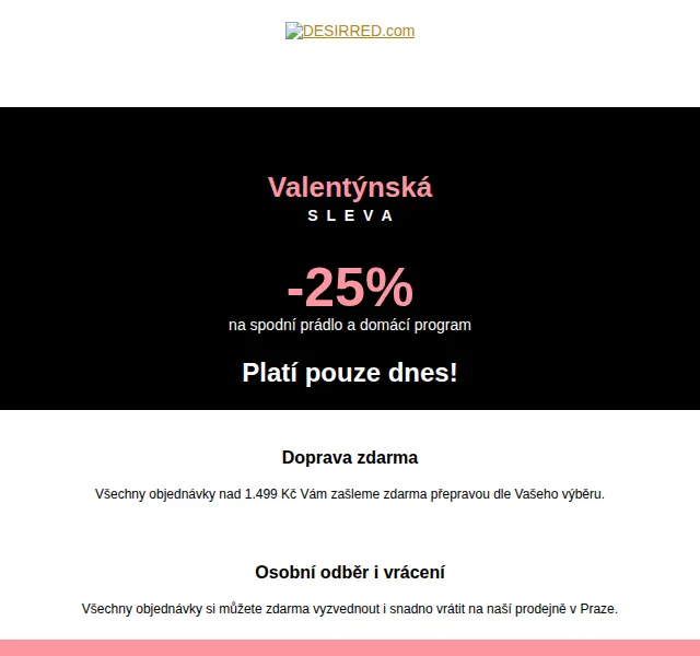 DESIRRED: -25 % na spodní prádlo a loungewear – červen 2026 | Nuslet.cz