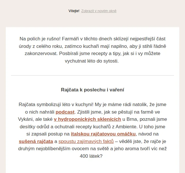 Jídlo a radost: tipy na zpracování letní úrody – červen 2026 | Nuslet.cz