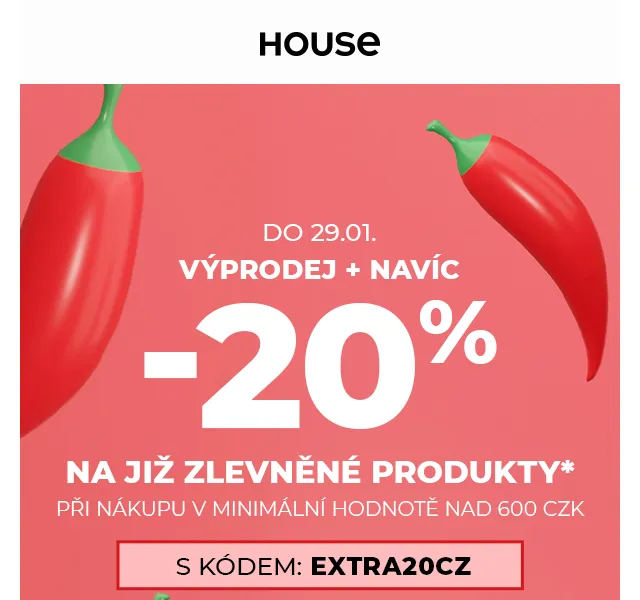 HOUSE: Výprodej a navíc -20% – červen 2026 | Nuslet.cz