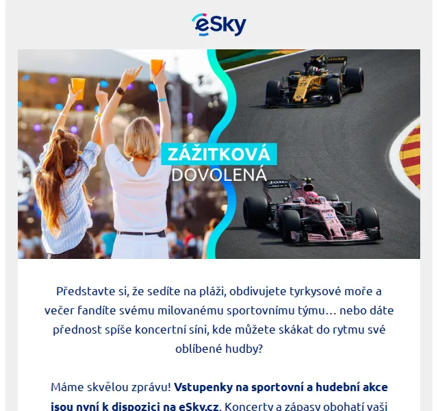 eSky.cz: Vstupenky na sport a koncerty – červen 2026 | Nuslet.cz