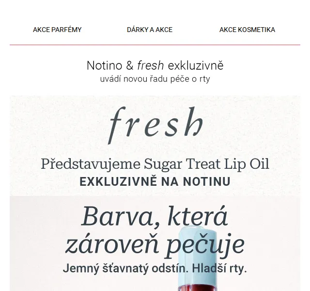 Notino: Fresh péče o rty + hydratační krém zdarma – červen 2026 | Nuslet.cz