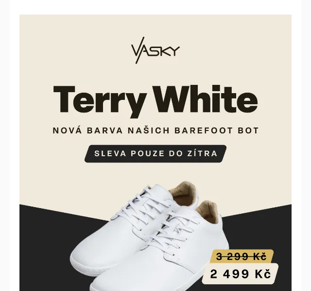 Vasky: Barefoot Terry White se slevou 800 Kč – červen 2026 | Nuslet.cz