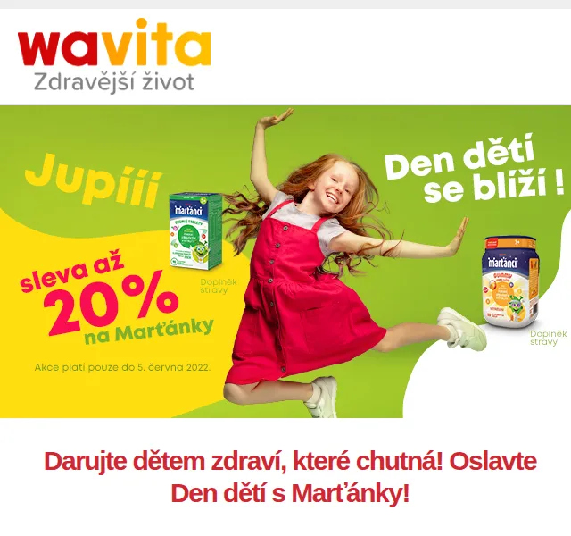 Wavita: Sleva 20 % na Marťánky – červen 2026 | Nuslet.cz