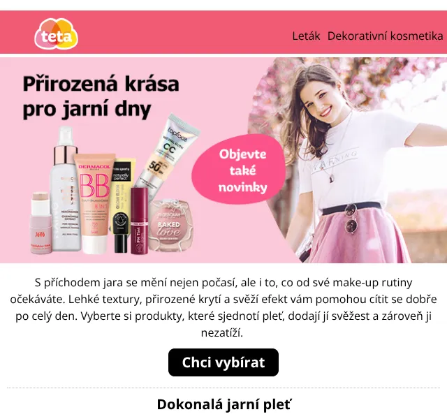 Teta drogerie: jarní make-up BB krém sleva – květen 2026