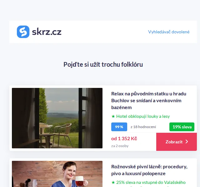 Vánoce na Skrz: pobyty na Moravě a Valašsku – červenec 2026 | Nuslet.cz