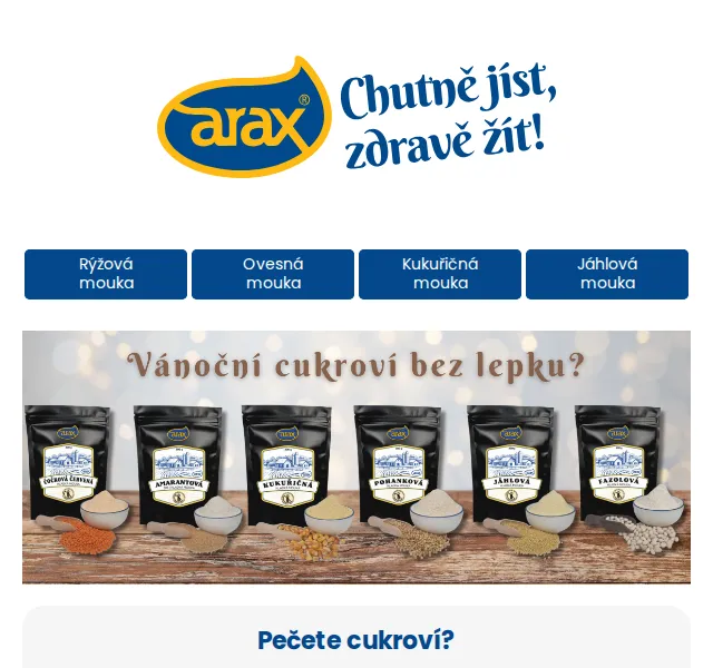 Potraviny Arax: Bezlepkové mouky od 21 Kč – červen 2026 | Nuslet.cz