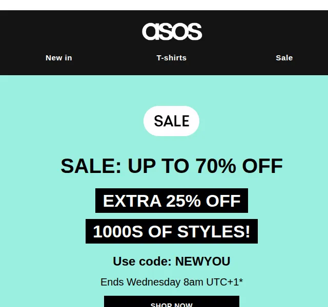 ASOS Sale: Extra 25% sleva na tisíce stylů – červen 2026 | Nuslet.cz