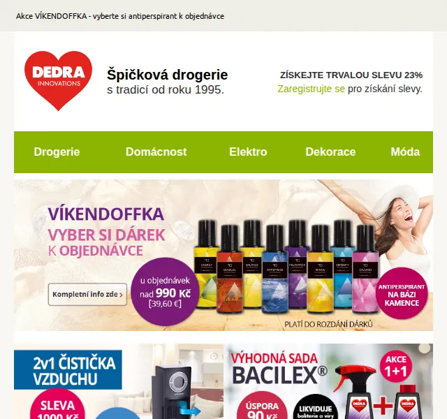 Novinky DEDRA INNOVATIONS: Akce VÍKENDOFFKA – červen 2026 | Nuslet.cz
