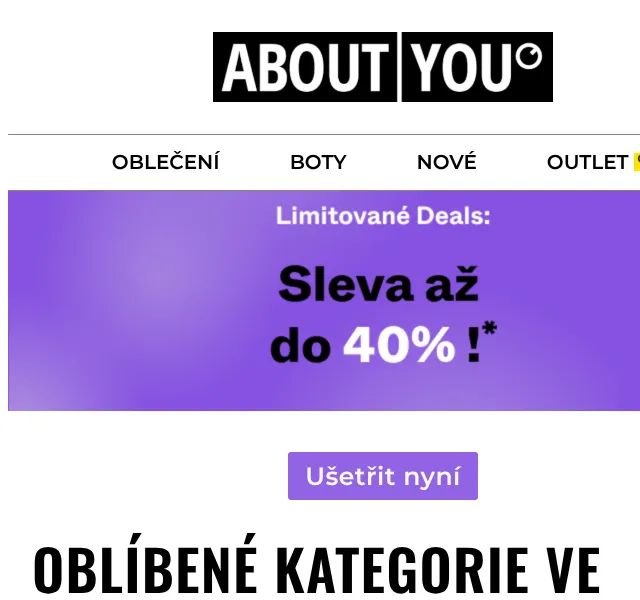 ABOUT YOU: Sleva až 40 % na módu – březen 2026 | Nuslet