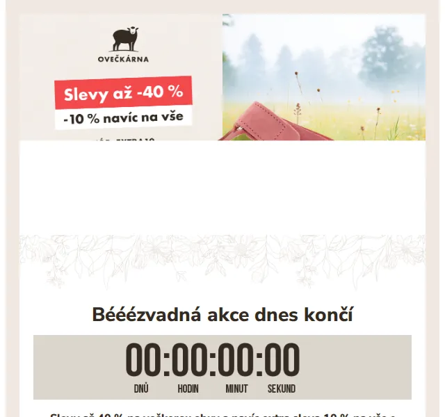 Ovečkárna: Až -40 % na obuv a extra sleva 10 % – červen 2026 | Nuslet.cz