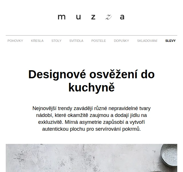 MUZZA: Designové nádobí do kuchyně – červen 2026 | Nuslet.cz