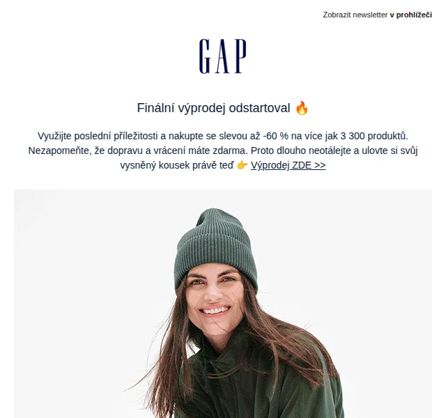 GAPstore: finální zimní výprodej až 60 % – červen 2026 | Nuslet.cz